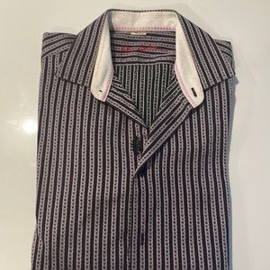 Robert Graham Collared Striped Long-Sleeve Shirt
